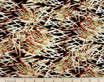 Man Cave Fabric Matches Black From Kanvas 100% Cotton