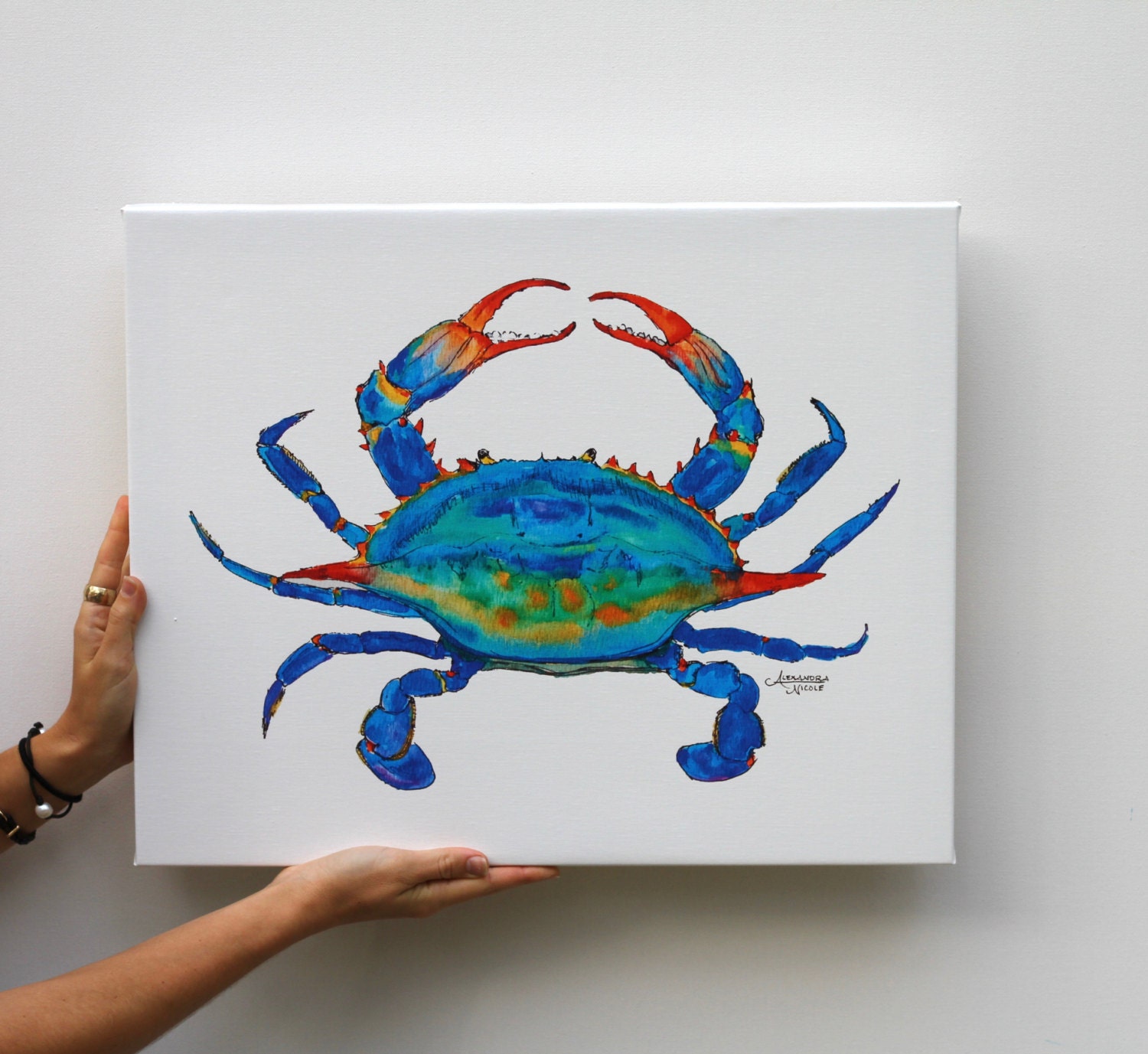 Maryland Blue Crab Crab Painting Crab Print Crab Print