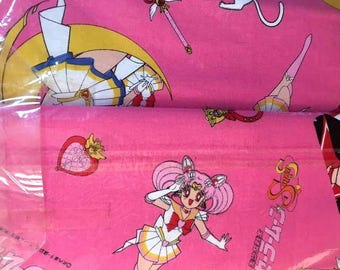 Vintage Sailor Moon Bedding Duvet Cover and Pillow case Fabric Material