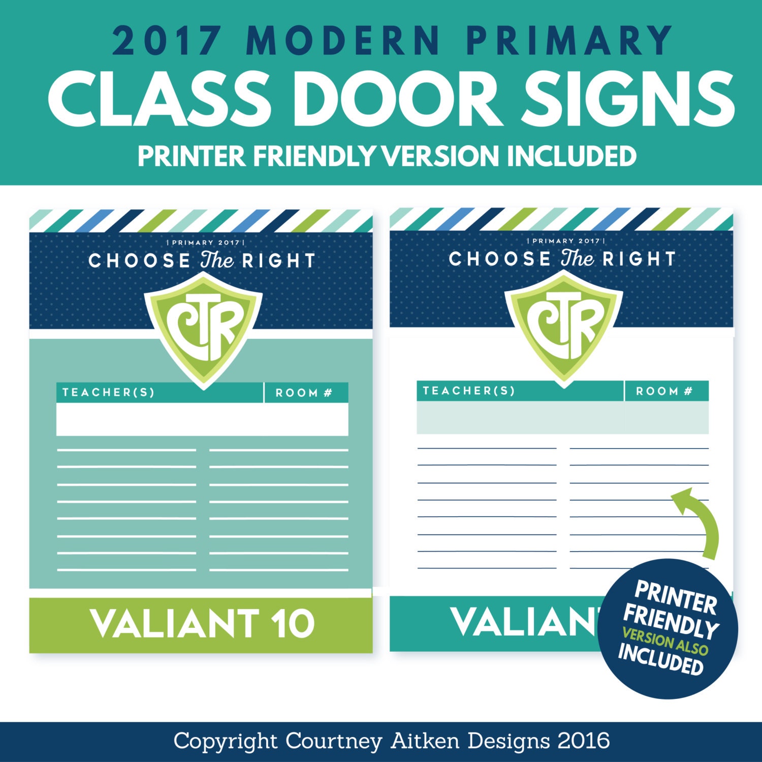 2017 LDS Primary Door Signs Choose the Right