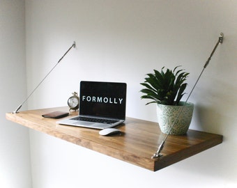 Wall Hanging Desk floating desk wall mounted desk walnut Wall Hanging Desk floating desk wall mounted desk walnut