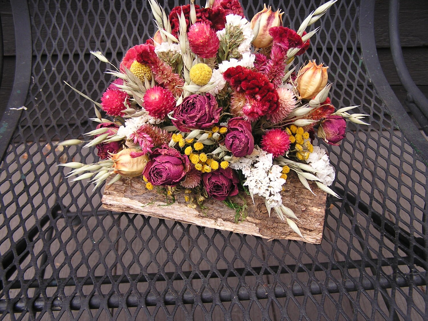 Centre de Table fleurs séchées séchées Arrangement Floral