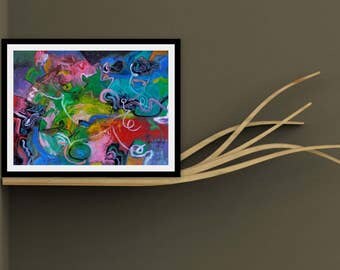 Modern Wall Decor, Peinture à l'huile, Abstrakt kunst, Abstract Oil paintings, Colorful Artistic Work, Constantin Galceava, Oil On Canvas