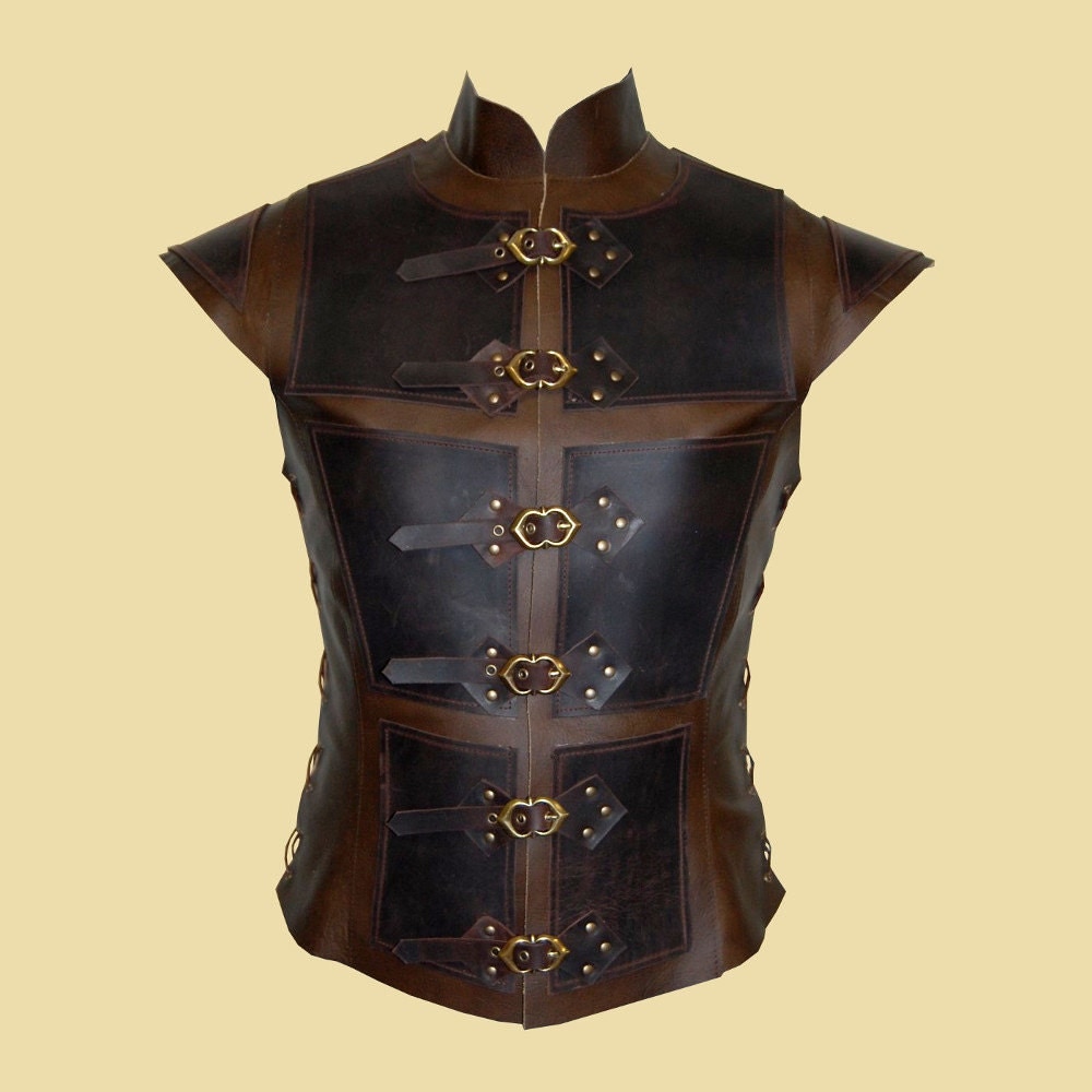 Reinforced jerkin for men made of leather Deluxe