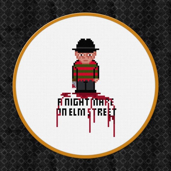 Freddy Krueger Cross Stitch Pattern Horror Cross Stitch