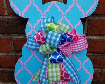 Easter bunny door hanger