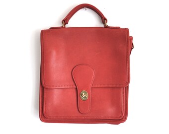 Vintage Coach Bag in Red