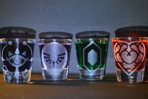Legend of Zelda breath of the wild themed shot glass set