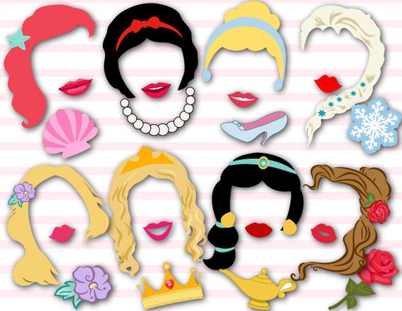 Instant Download PRINCESS Photobooth Props Printable Digital