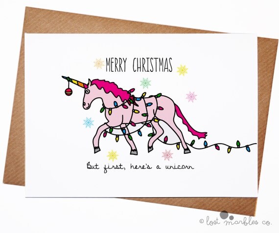 Luxury 77 Christmas Unicorn Card
