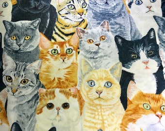 Cat fabric, kittens fabric