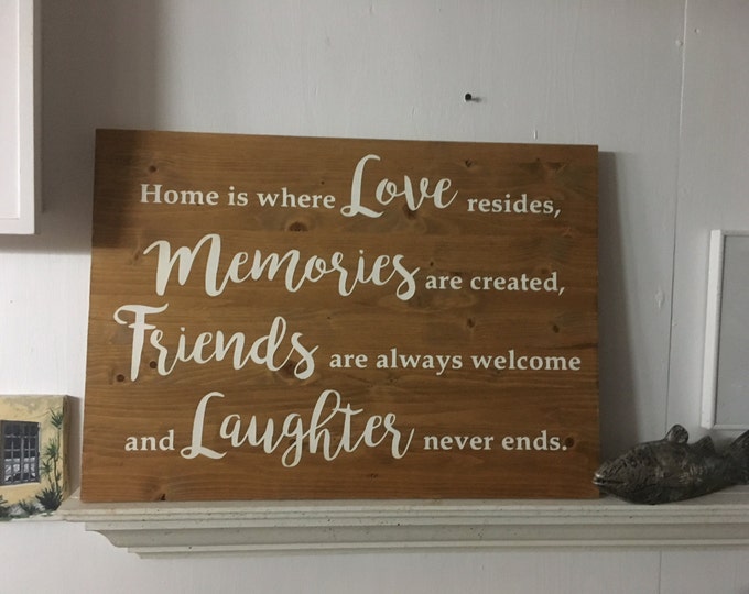 Family Sign. Love plaque. family together sign, memories sign ,home sign, antiqued family sign, friends sign, laughter sign