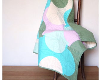 Modern Baby Quilt, Throw quilt, Double bed quilt, Quilts for sale, Homemade patchwork quilt, Geometric Home decor, Blankets and bedding,
