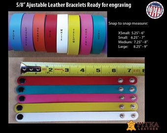 Bracelets Blanks - Leather Bracelets Blanks Engraving Ready - Laser Engrevable Leather Bracelets Blank - As low as US 2.75 per Bracelet