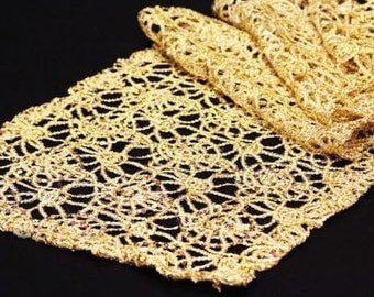 Lace Table Runner, Silver Lace Table Runner, Gold Lace Table Runner, Wedding Table Runner, Chemical Lace Table Runner, Wedding Table Runner