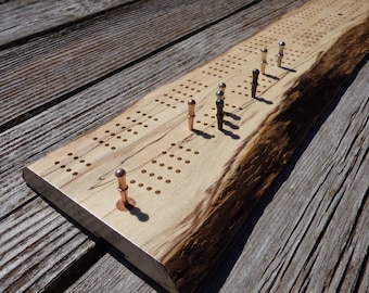 Cribbage Board/Wall Art - Spalted Boxelder 4-Player (95)