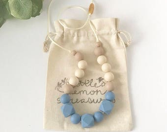 SALE - Teething Necklace for Mom, Silicone Chew Necklace, Mommy Chewelry, Nursing Jewelry, Teether Necklace, Chew Jewelry