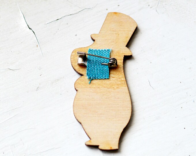 Moomin Papa // Wooden brooch is covered with ECO paint // Laser Cut // 2017 Best Trends // Fresh Gifts