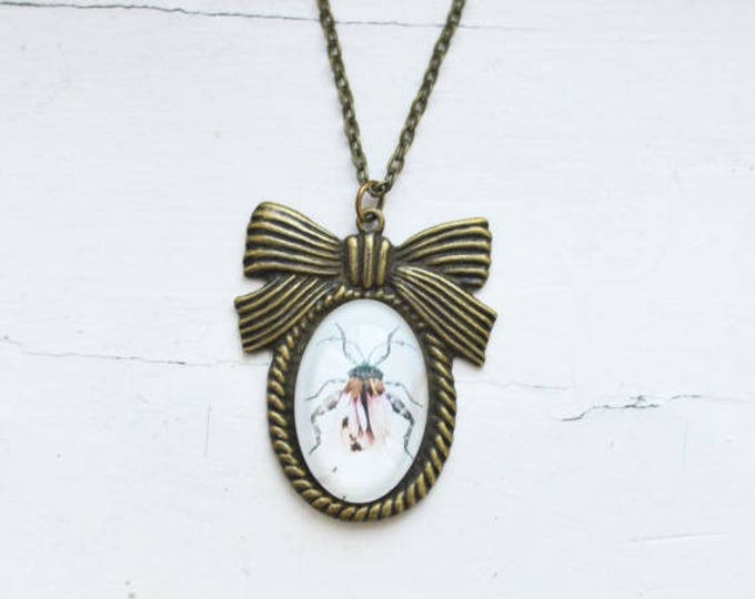 Sweet Price // Insect // Bug // Pendant metal brass with the image under glass // 2016 Best Trends // Fresh Gifts // Glamorous Gothic //