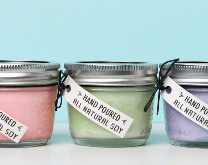 Set of 3, 4 oz. Aromatherapy Soy Candles **All Natural** Focus, Detox, Meditation