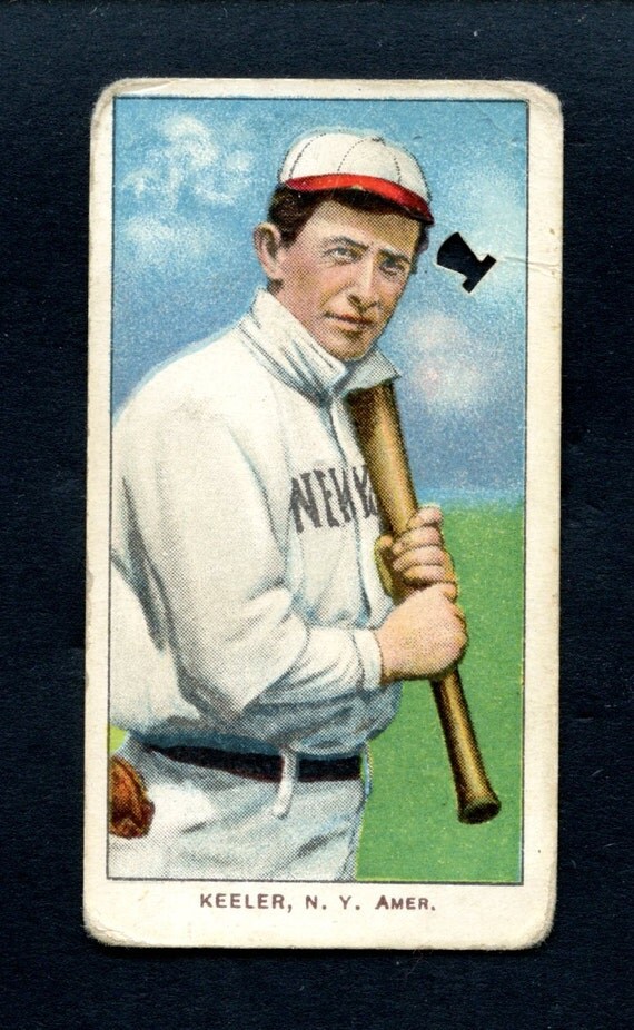 19091911 T206 Wee Willie Keeler Batting Piedmont Back Yankees
