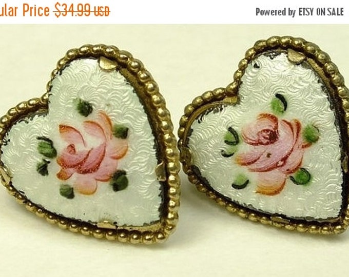 Storewide 25% Off SALE Beautiful Pretty and romantic mosaic floral earrings signed CORO on the backside