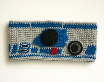 R2-D2 Star Wars Crochet Headband | R2-D2 Costume Hat