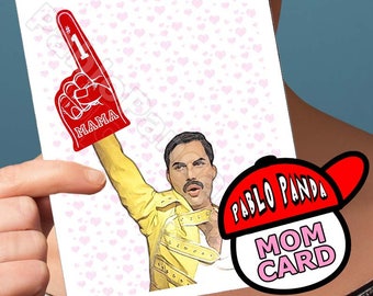 Funny Mothers Day | Bohemian Rhapsody | David Bowie Freddie Mercury Mom Gift Unique Mothers Day Congratulations Cards Card For Mothers Mama