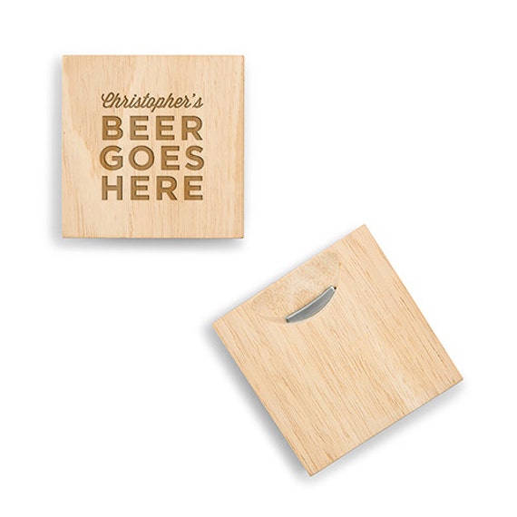 Personalized Coasters with Bottle Opener Beer Goes Here
