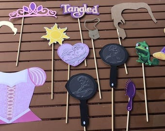 Tangled Photo Booth props / Rapunzel photo Booth props