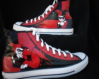 Harley Quinn Converse High Top Shoes