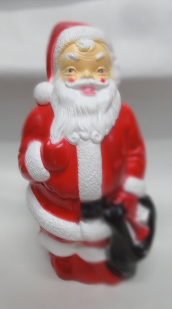 vintage 1960's Plastic Lighted Santa Claus
