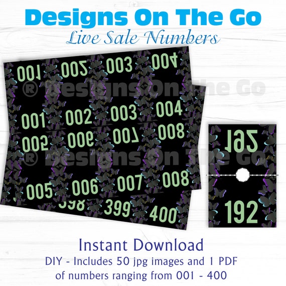 items similar to clocon live sale numbers printable diy print