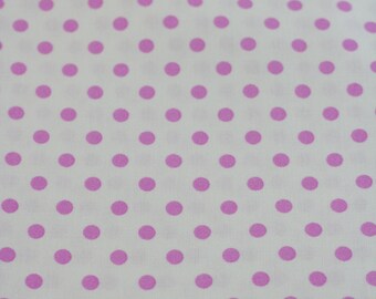 DUMB DOT in Peony-Pink on White Polka Dot Michael Miller