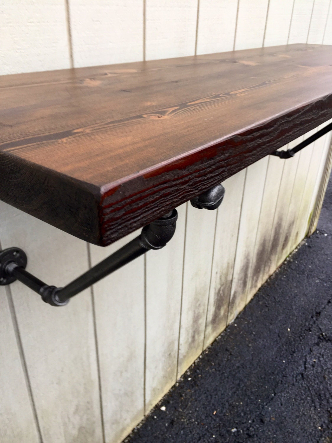 The Lodge Mantel Wall Mounted Bar Table Shelf by iReclaimed