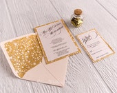 Quinceanera Invitation/Sweet 15 Invitation Card/Gold Invitation/Wedding Invitation/ Bar Mitzvah Invitation/Sweet 16 Invitation/ Shower Card