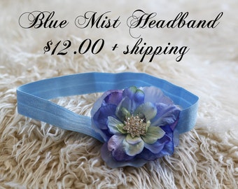 Blue Mist Newborn Headband