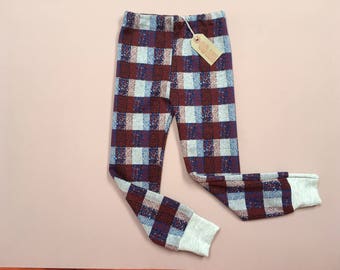 Bold checked cosy pants 4+ yrs old.