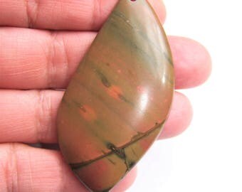 Multi Color Picasso Jasper pendant bead 60x29mm