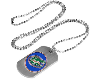 Florida Gators Stainless Steel Dog Tag Necklace