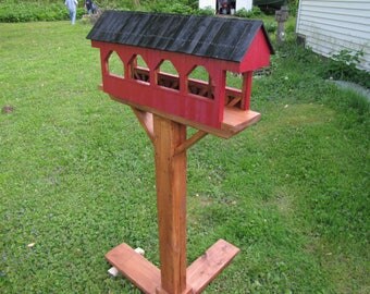 large covered bridge birdfeeder/outdoor decoration