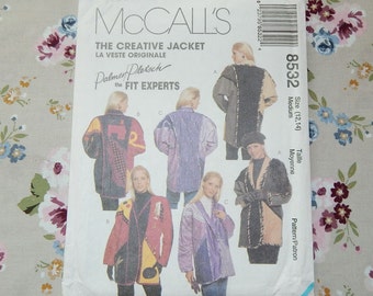 Misses Lined or Unlined Jacket Pattern, The Creative Jacket - 1996 McCall's 8532 - Palmer/ Pletsch the Fit Experts