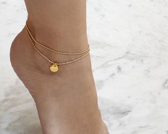Ankle bracelet, ankle bracelet gold, anklet set, anklet bracelet, beach anklets, summer jewelry, ankle jewelry, gift for daughter