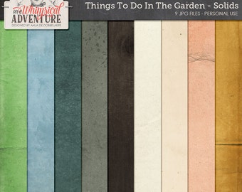 Nature Inspired, Outdoor Gardening Cardstock, Instant Download, Unicolor Cardboard, Solid Color, Digital Scrapbooking, Textured Card Stock