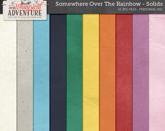 Unicolor Cardboard, Wizard Of Oz, Digital Paper, Solid Color, Instant Download, Textured Card Stock, Digital Scrapbooking, Over The Rainbow