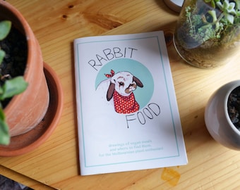 Rabbit Food zine / Veganism / Melbourne food / Art zine / Drawings of food / Melbourne tourism