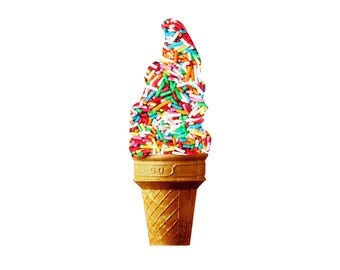 Ice Cream Cone Art Ice Cream Cone Print Sprinkles Art Sprinkles Print Nursery Wall Art Children Art Kids Artwork Kids Art Print 8x10