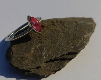 Pink Tourmaline Ring | Silver Tourmaline Ring | Sterling Silver Ring | Silver ring | Pink ring | Marquise ring | Handmade silver ring