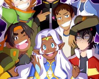 Voltron Legendary Defender Group Print