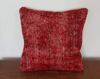 Red pillow cover home decor cushions 18x18 rug pillow covers, red kilim pillow cases